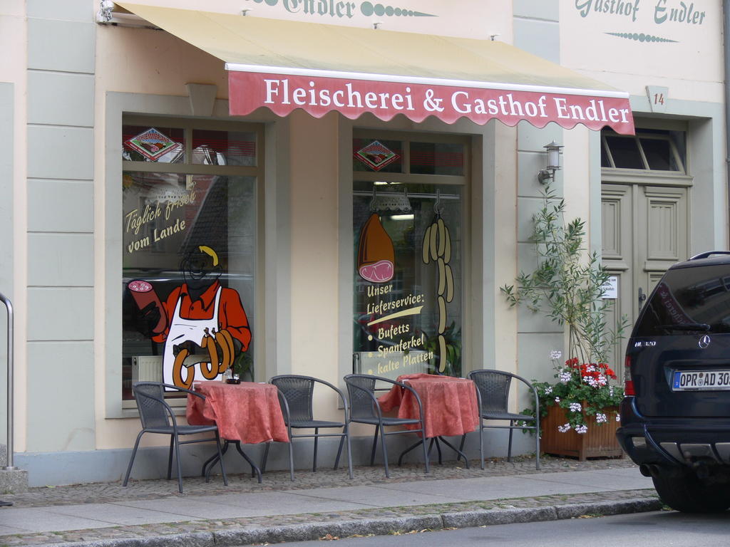 Gasthof & Fleischerei Endler Rheinsberg Exterior foto
